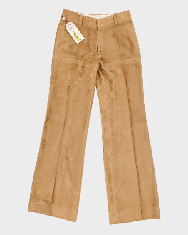 Vintage 70s Wide Leg Trousers - W28 L31 Chinos Cotton Straight Leg