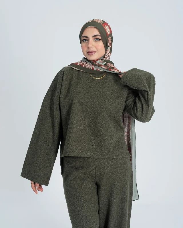 Oversized Half Cool Pullover - Allura Tapered Sleeve Pullover