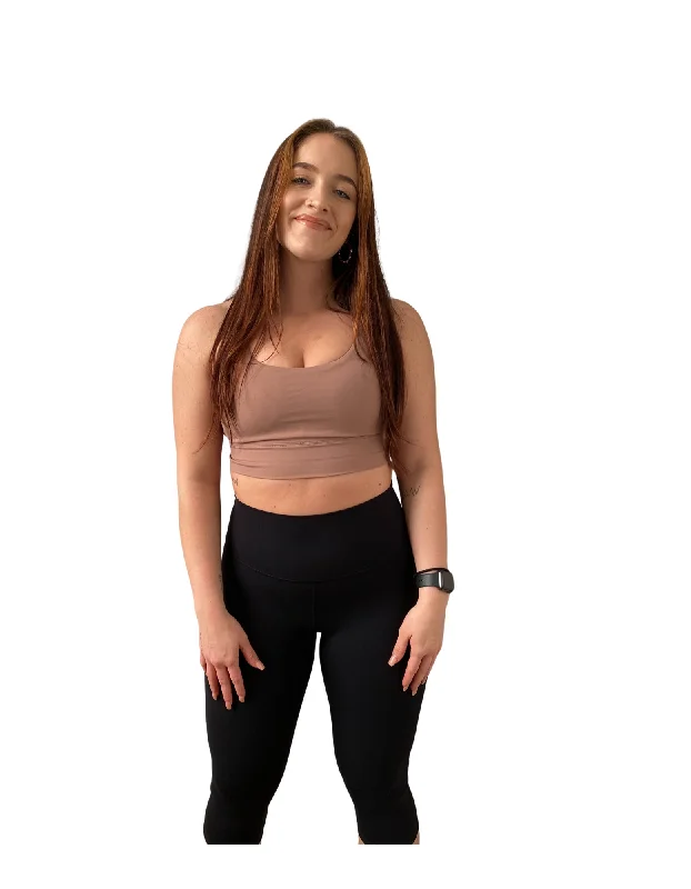 Solid color leggings capri length Trendy Foil Finish Leggings