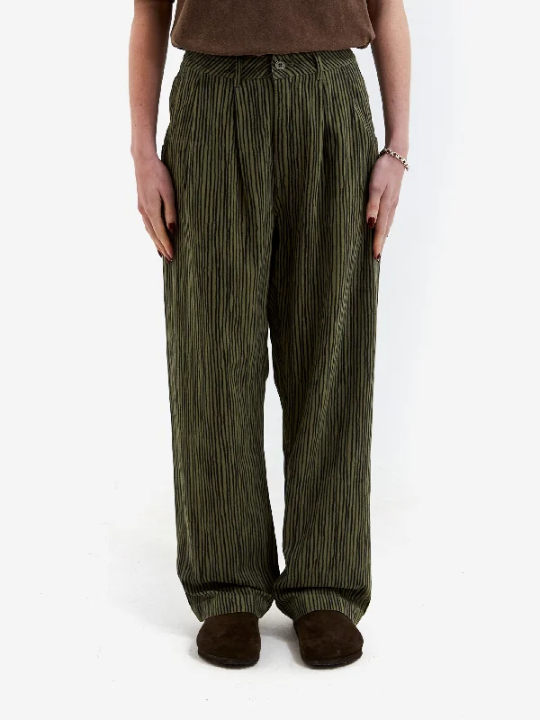 Heresy Barrow Trouser - Stripe Trousers Solid Black