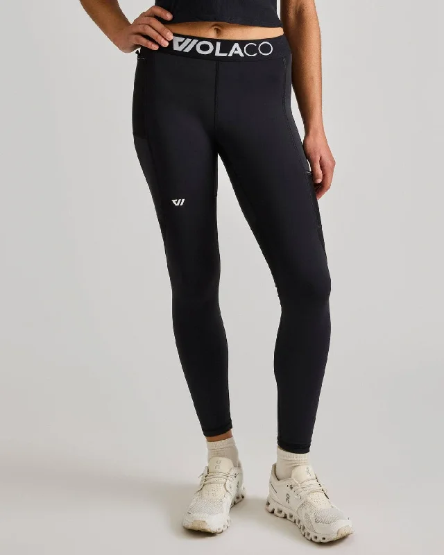 Fulton Legging in Black Elegant Metallic Leggings