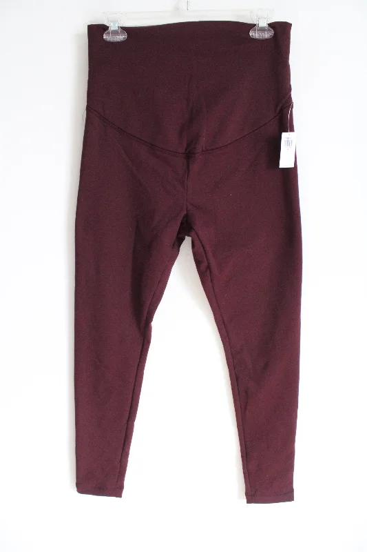 NEW Old Navy Maroon Fleece Lined Maternity Leggings | M Fashionable High-Rise Workout Leggings NEW Old Navy Maroon Fleece Lined Maternity Leggings | M Fashionable High-Rise Workout Leggings