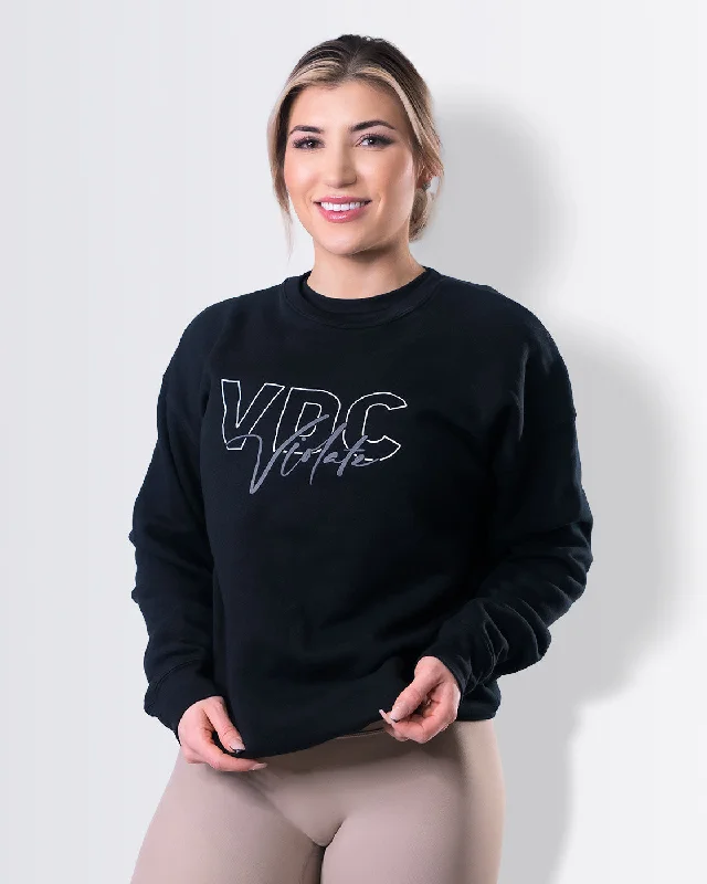 VDC Cozy Black Pullover Set Sleeve Pullover