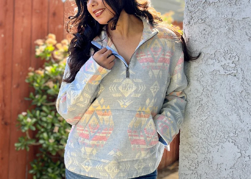 Doublesoft Half-zip Pullover Tight Sleeve Top