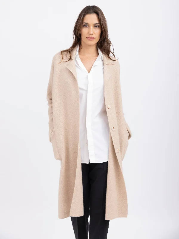 HARPER COAT Denim Leather Suede
