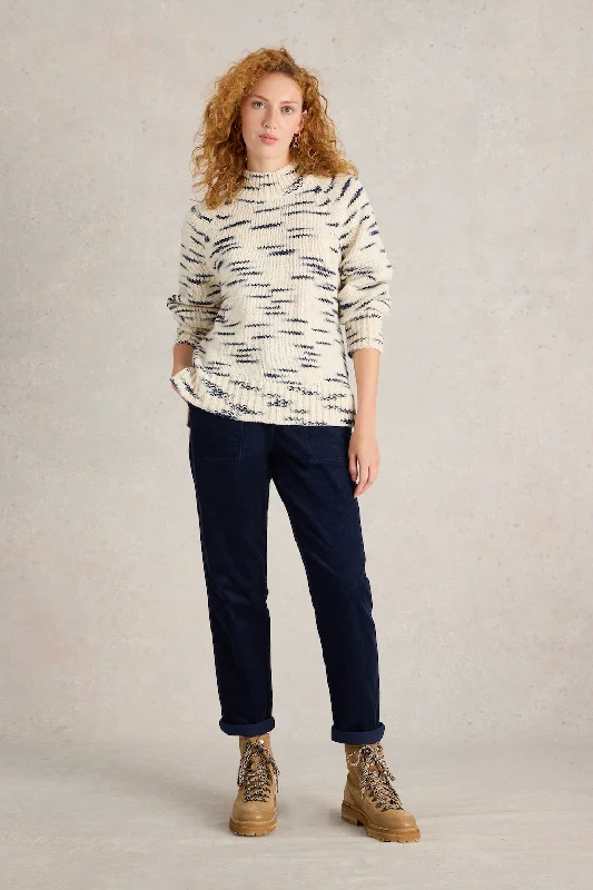 White Stuff Twister Cord Dark Navy Trouser Trousers Cargo pockets