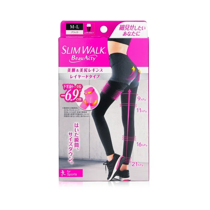 Compression Leggings For Sports (sweat-absorbent, Quick-drying) - # Black (size: M-l) - 1pair Fashionable Tummy Control Leggings