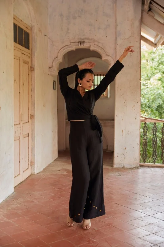 Perched Black Trousers | Hemp Bamboo Fabric | Naturally Dyed Trousers Canvas Durable Perched Black Trousers | Hemp Bamboo Fabric | Naturally Dyed Trousers Canvas Durable