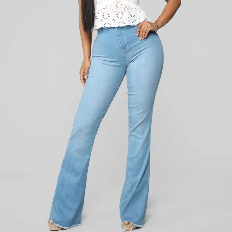 J&H 2023 fall fashion stretchy bell bottom jeans ladies slim fit casual denim pants plus size trousers basic wear Trousers Seasonal Trendy J&H 2023 fall fashion stretchy bell bottom jeans ladies slim fit casual denim pants plus size trousers basic wear Trousers Seasonal Trendy