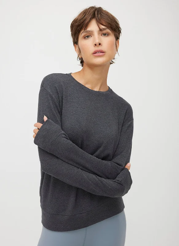 Devon Long Sleeve Pullover Boxy Neck Sweater