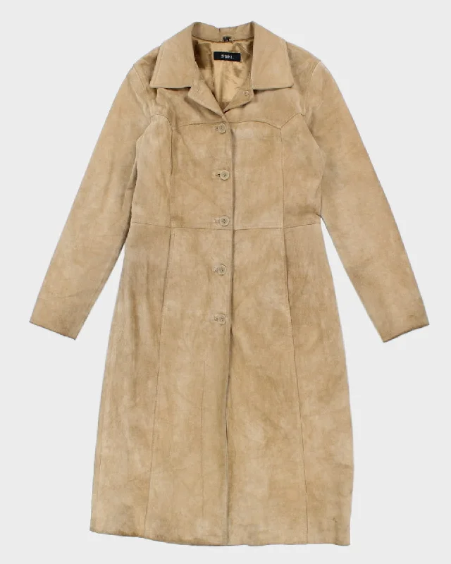 Vintage 90s/00s Saki Suede Coat - S Stole Shawl Scarf