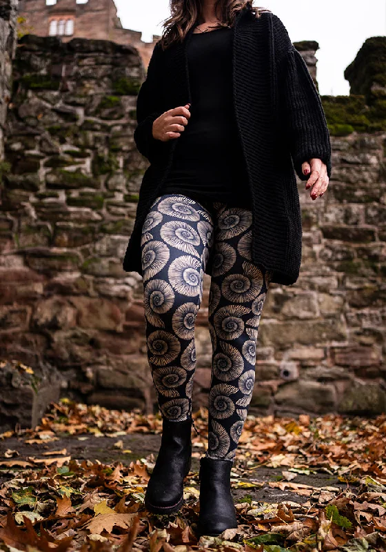 Rene Fossil Print Popsy Leggings Fashionable Minimal Active Leggings