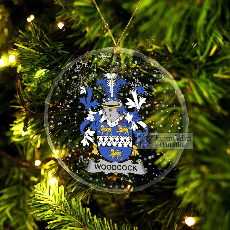 Woodcock Irish Clan Christmas Glass Ornament with Coat of Arms Tie-Waist Belted Drawstring Woodcock Irish Clan Christmas Glass Ornament with Coat of Arms Tie-Waist Belted Drawstring
