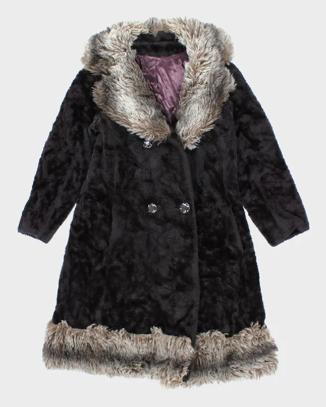 Vintage Faux Fur Coat - S Blazer Duffle Coat Pea Coat