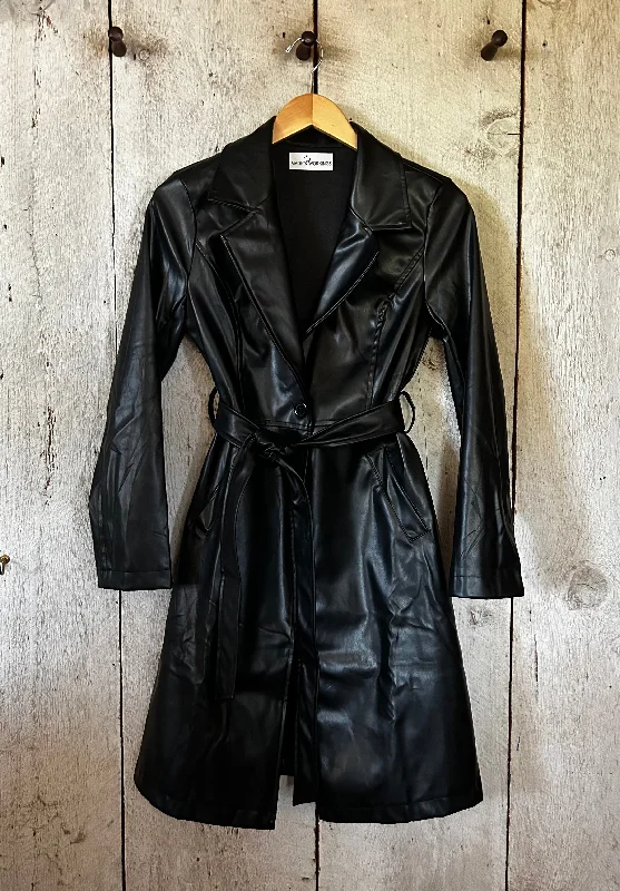 Witchy Vegan Leather Belted Trench Coat Suede Jacket Faux Fur Jacket Puffer Jacket