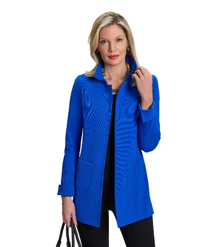 Ottoman Fine Rib Car Coat Trench Wool Cashmere