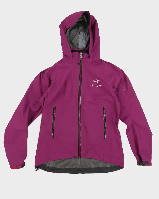 Womens Hooded Purple Arc'teryx Coat - S Boat Shawl Notched