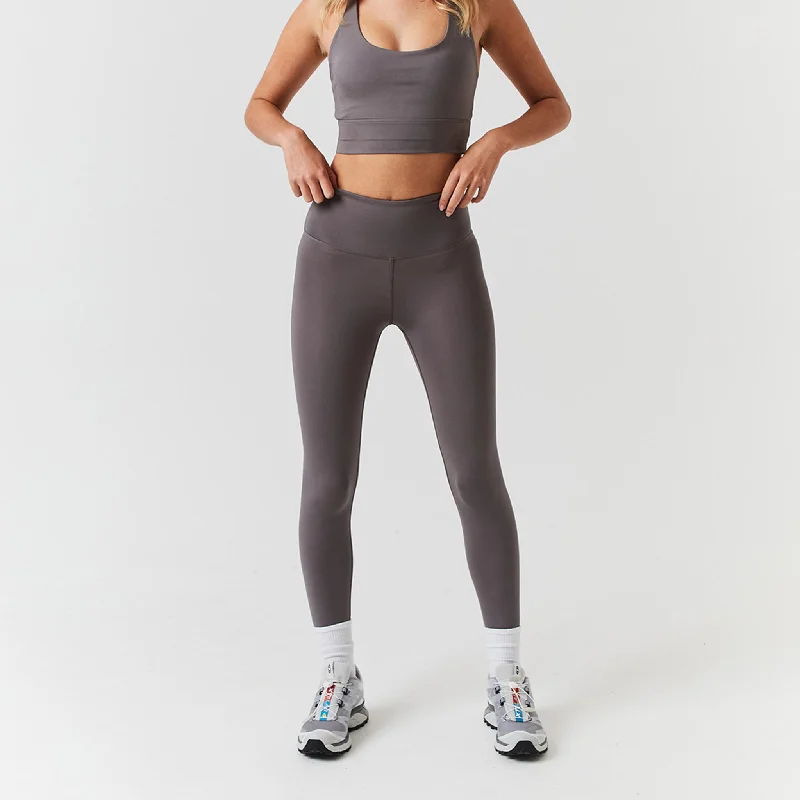 Second Skin Legging | Grey Comfortable Slip-On Compression Leggings