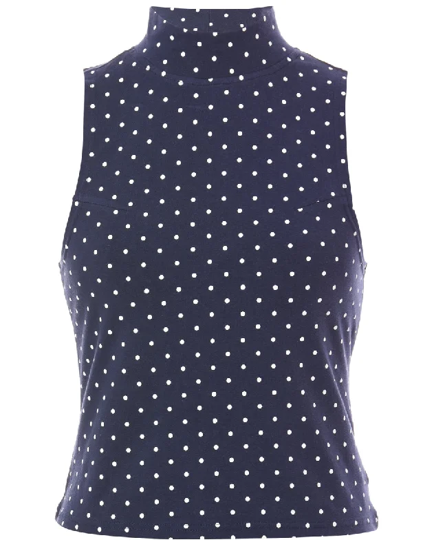 Label Sleeveless Mock Neck Crop Top Thin Crop Top Open Front Quick Dry
