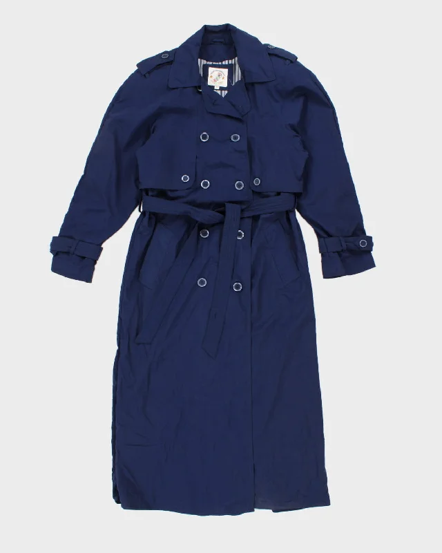 Vintage Aberdeen Yacht Club Navy Trench Coat - M Peter Pan Collar Cowl Neck Turtleneck Vintage Aberdeen Yacht Club Navy Trench Coat - M Peter Pan Collar Cowl Neck Turtleneck