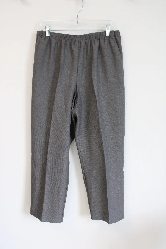 Alfred Dunner Gray Trouser Pants | 12 Trousers Lace Delicate