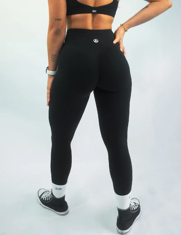 Origin Leggings Black Trendy Patterned Leggings