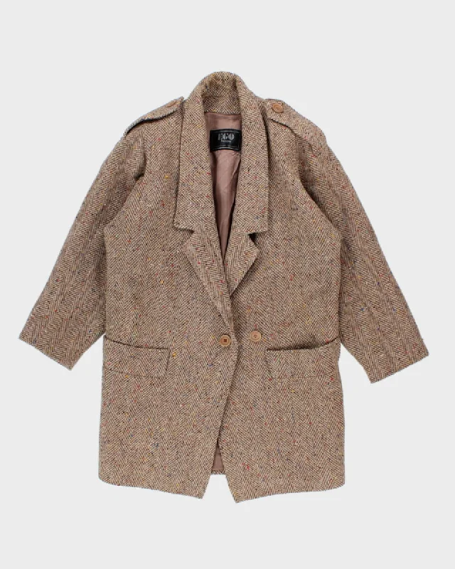 Women's 80's Winter Over Coat - M Blouse Shirt Tunic