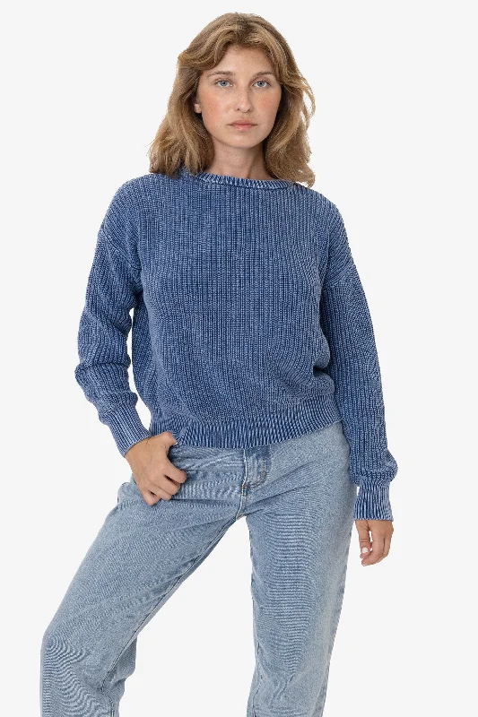 FMP01 - Unisex Fisherman Pullover (Mineral Wash) Thin Wool Pullover