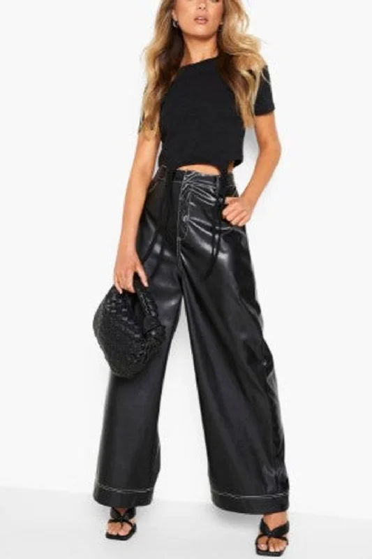 Black Cut Out Detail Crop Top Iron Safe Non-Iron Wrinkle Free