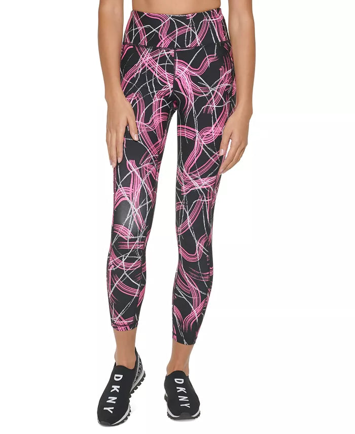 DKNY Sport -  Electric Shock Printed 7/8 Leggings Fashionable Solid Color Tights