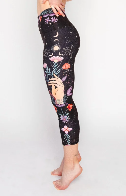 Celestial Timing Crop Legging Comfortable Compression Leggings