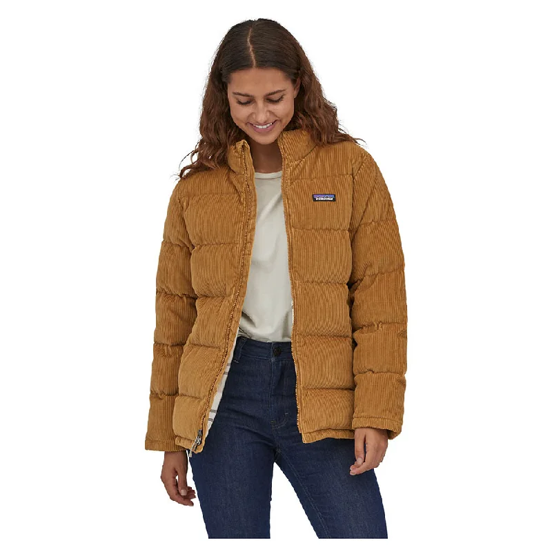 Patagonia Women's Cord Fjord Coat - Nest Brown Shawl Collar Notch Collar Lapel Collar