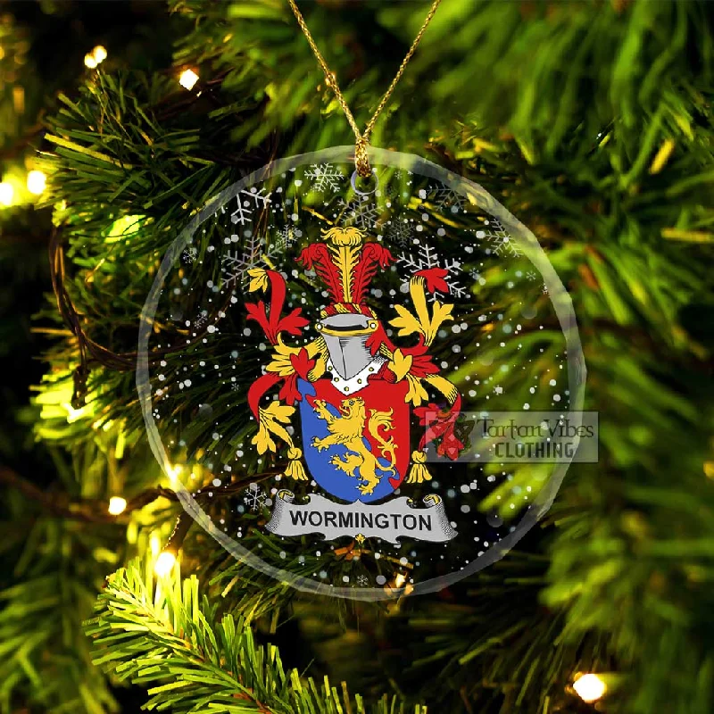 Wormington Irish Clan Christmas Glass Ornament with Coat of Arms Crew Neck V-Neck Boat Neck Wormington Irish Clan Christmas Glass Ornament with Coat of Arms Crew Neck V-Neck Boat Neck
