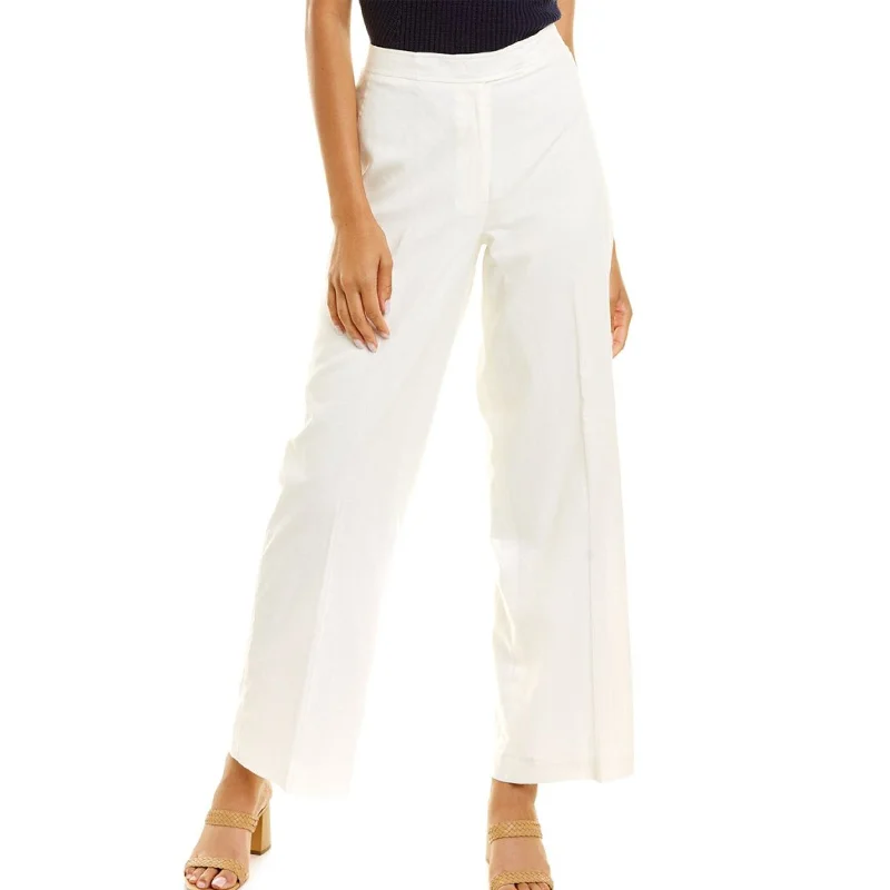 ANNE KLEIN -  Fly Front Wide Leg Trouser- Clearance Wide Leg Loose Fit Mid Waist