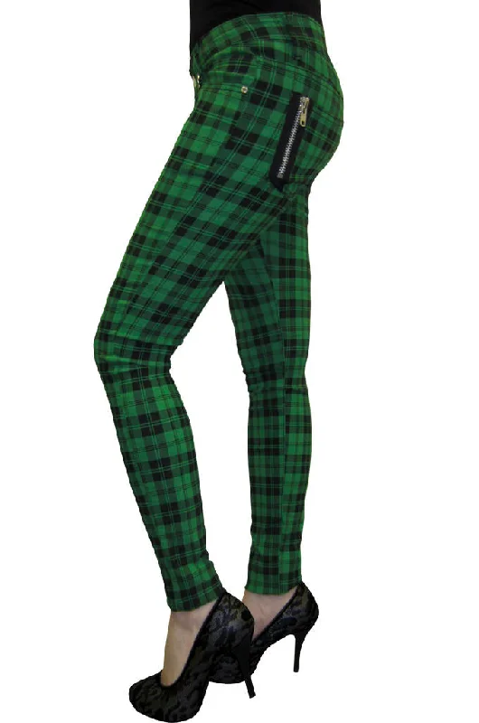 Lost Queen - Forever Yours Check Trousers Trousers Low Rise Relaxed