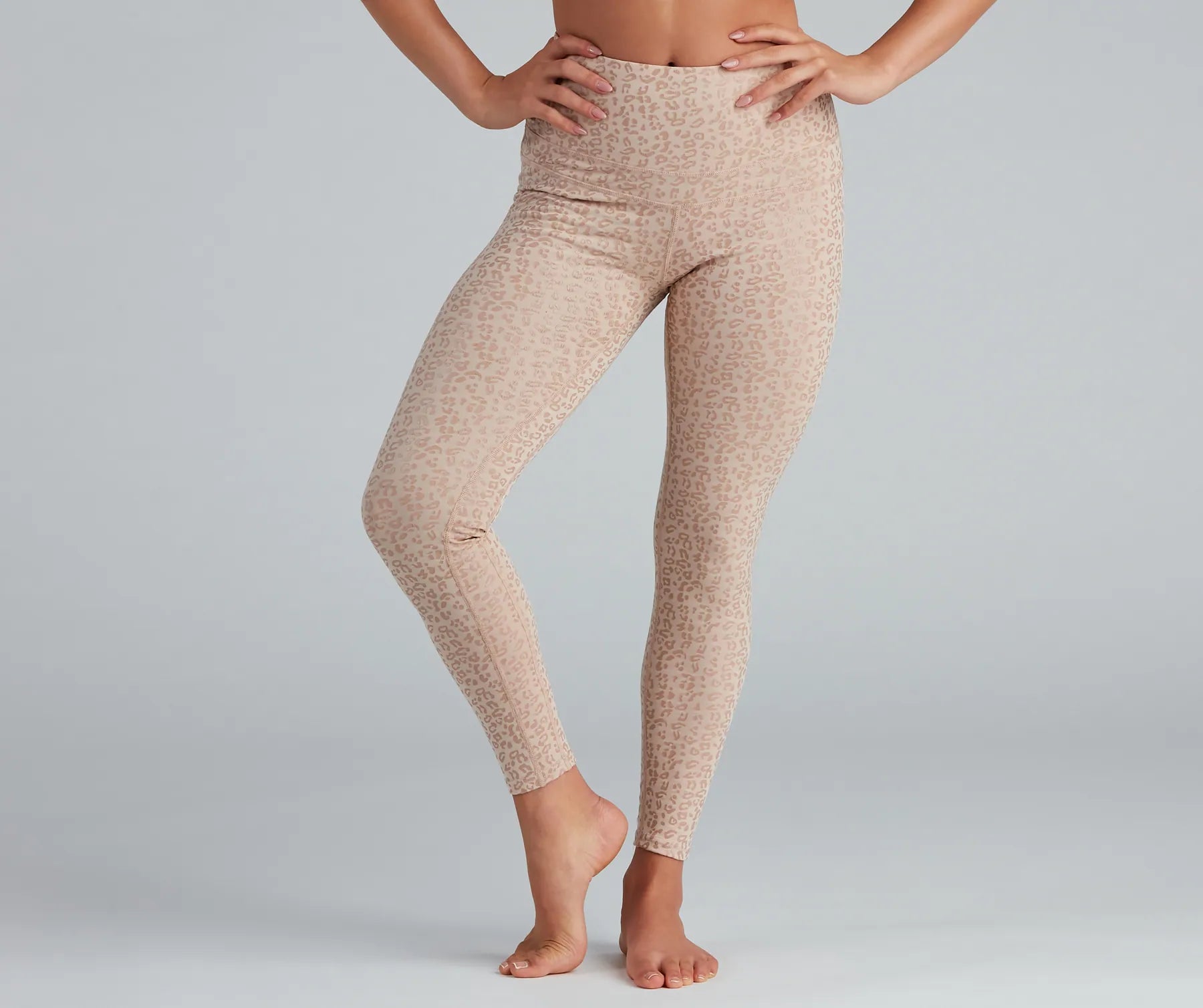 Lush Leopard Active Leggings Elegant Velvet Leggings