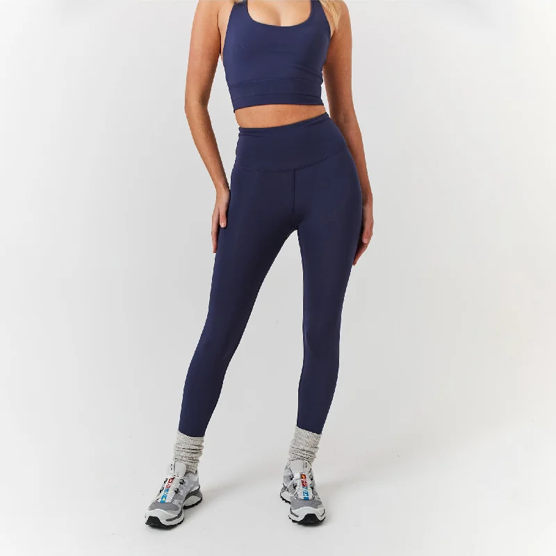 Second Skin Legging | Midnight Blue Cozy Yoga Compression Leggings