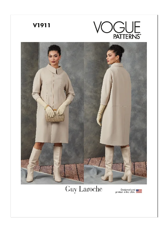 Vogue Pattern V1911 Misses' Coat Down Puffer Quilted