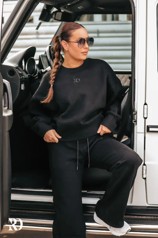 BLACK WARMUP PULLOVER | RD ESSENTIALS Alpaca Blend Soft