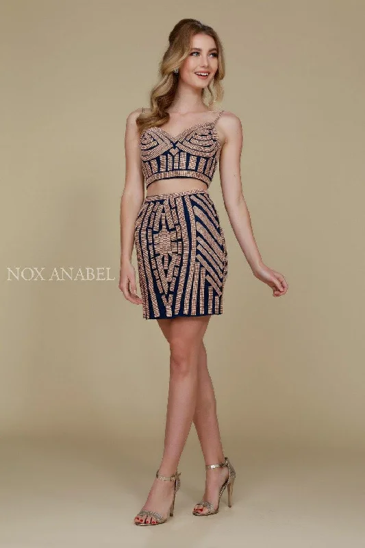 Short Two Piece Crop Top Prom Cocktail Dress Spandex Blend Rayon Blend Denim Blend