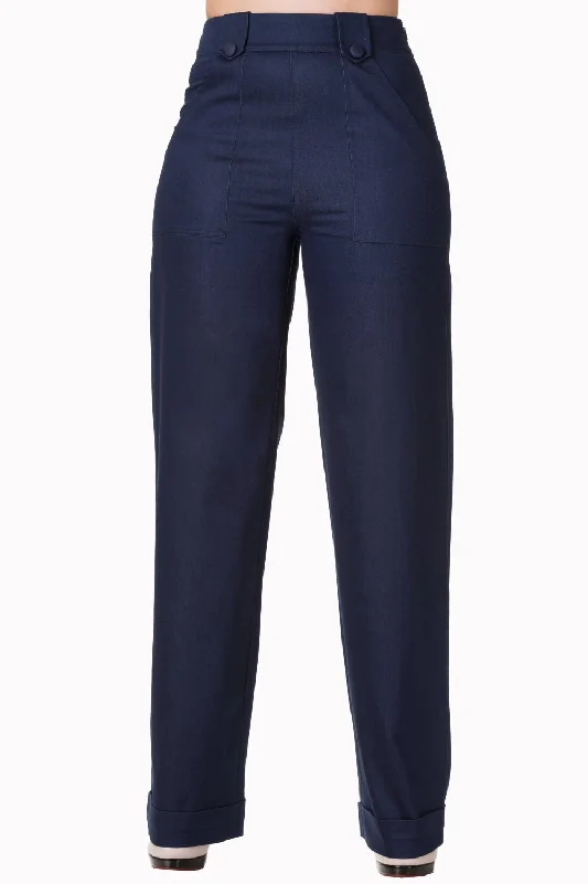 Banned Apparel - Blueberry Hills Flared Trousers Trousers Hiking Durable