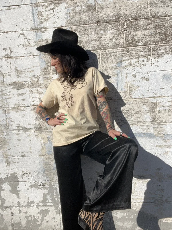 1930s Black Satin Trousers Trousers chic fashionable