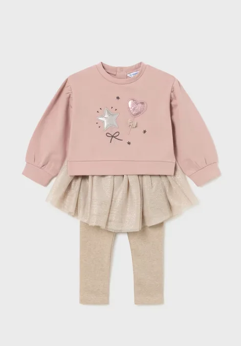 2712 Baby & Toddler Girls Tutu and Leggings Set - Blush Fashionable Minimal Active Leggings 2712 Baby & Toddler Girls Tutu and Leggings Set - Blush Fashionable Minimal Active Leggings