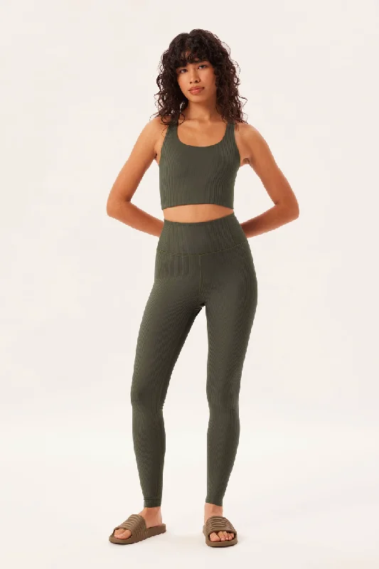 Girlfriend Collective Rib High-Rise Legging, Long - Cypress Stylish Stretch Pants Leggings Girlfriend Collective Rib High-Rise Legging, Long - Cypress Stylish Stretch Pants Leggings