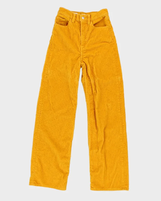 Levi's x The Simpsons Yellow Corduroy Trousers - W24 L28 Trousers sophisticated sleek