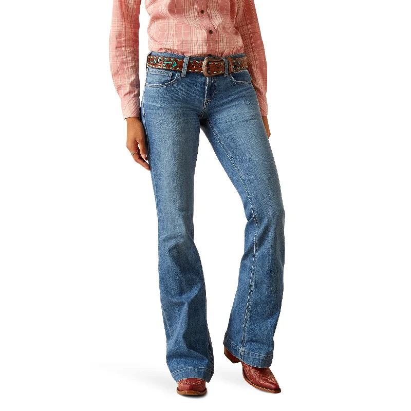 Mid Rise Leila Trouser Trousers Tapered Slim Fit