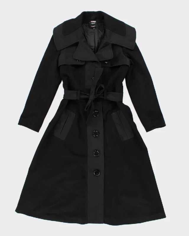 Tomaso Stefanelli Wool/Cashmere Coat - S Three-Quarter Sleeve Elbow Sleeve Wrist Sleeve