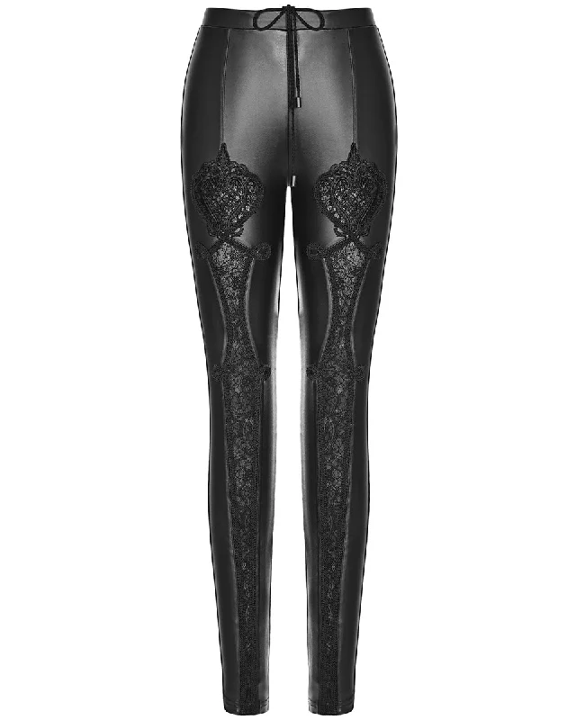 Punk Rave Ariadne Leggings - Black Elegant Casual Fit Leggings