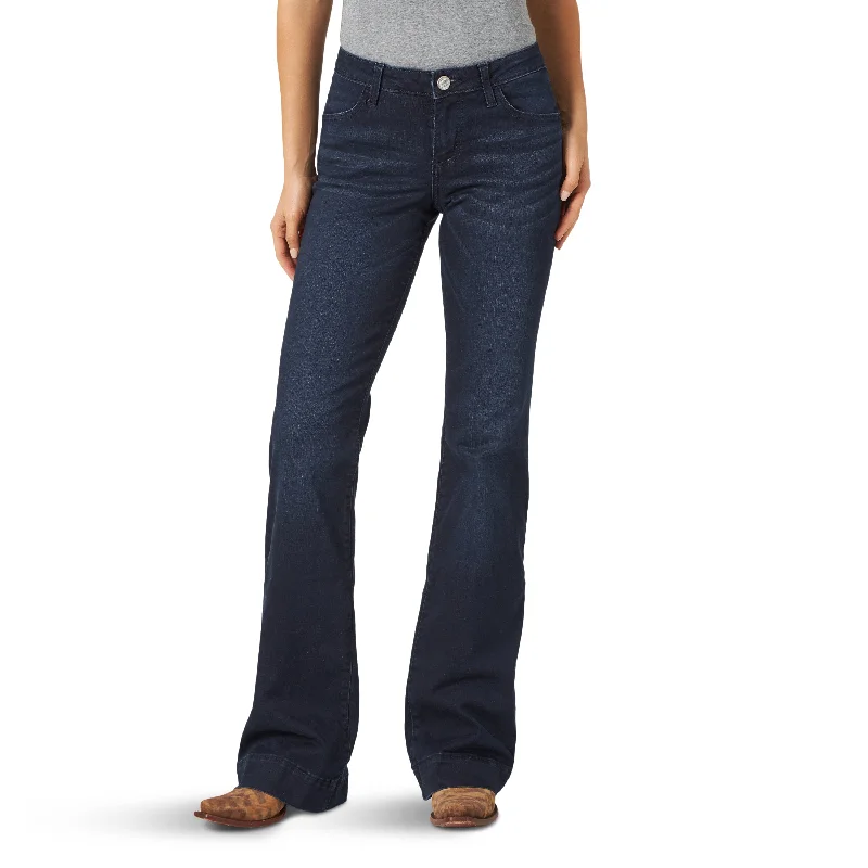 Wrangler Retro Mae Mid Rise Trouser Ladies' Jean Trousers Winter Warm
