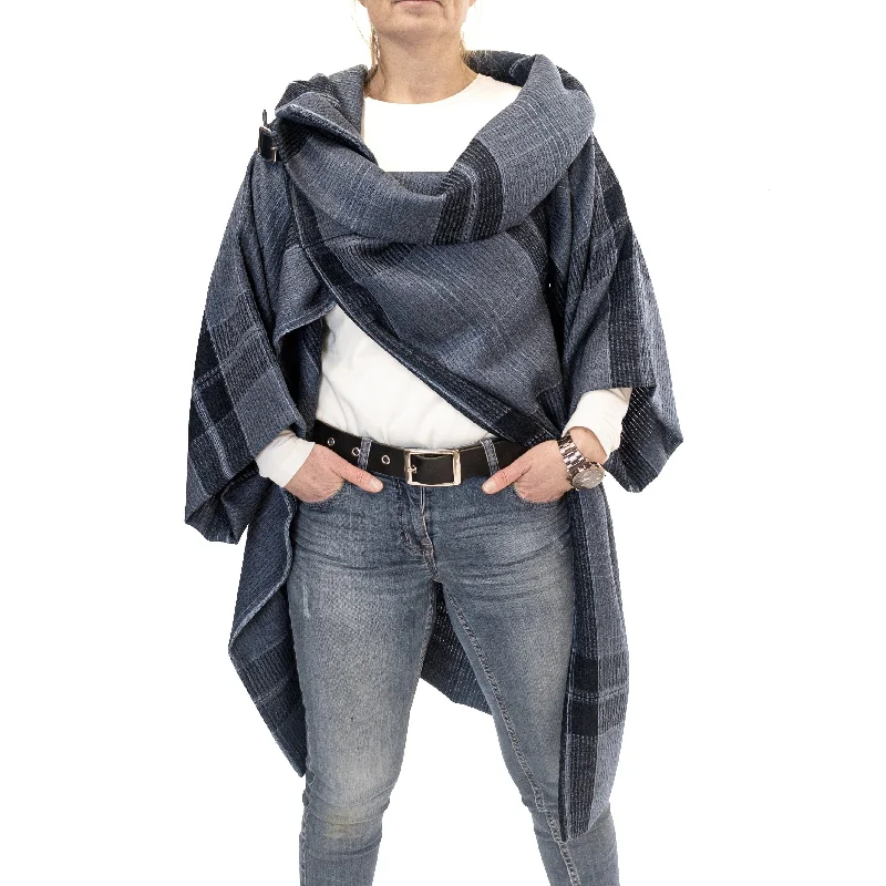 Coat - Straight Arm Tie-Waist Belted Drawstring